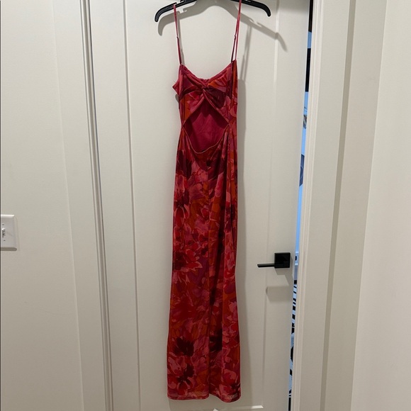 Blue Blush Vibrant Red Mesh Dress - Picture 5 of 5